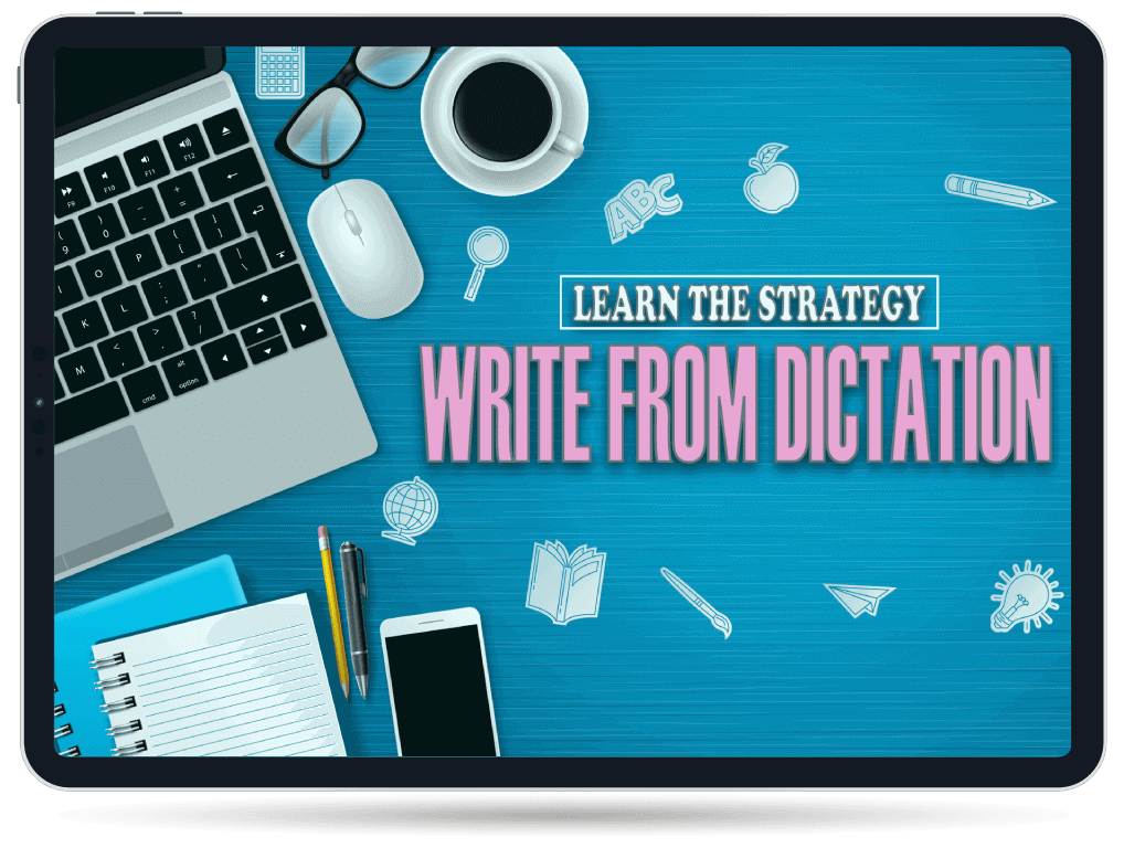 write from dictation