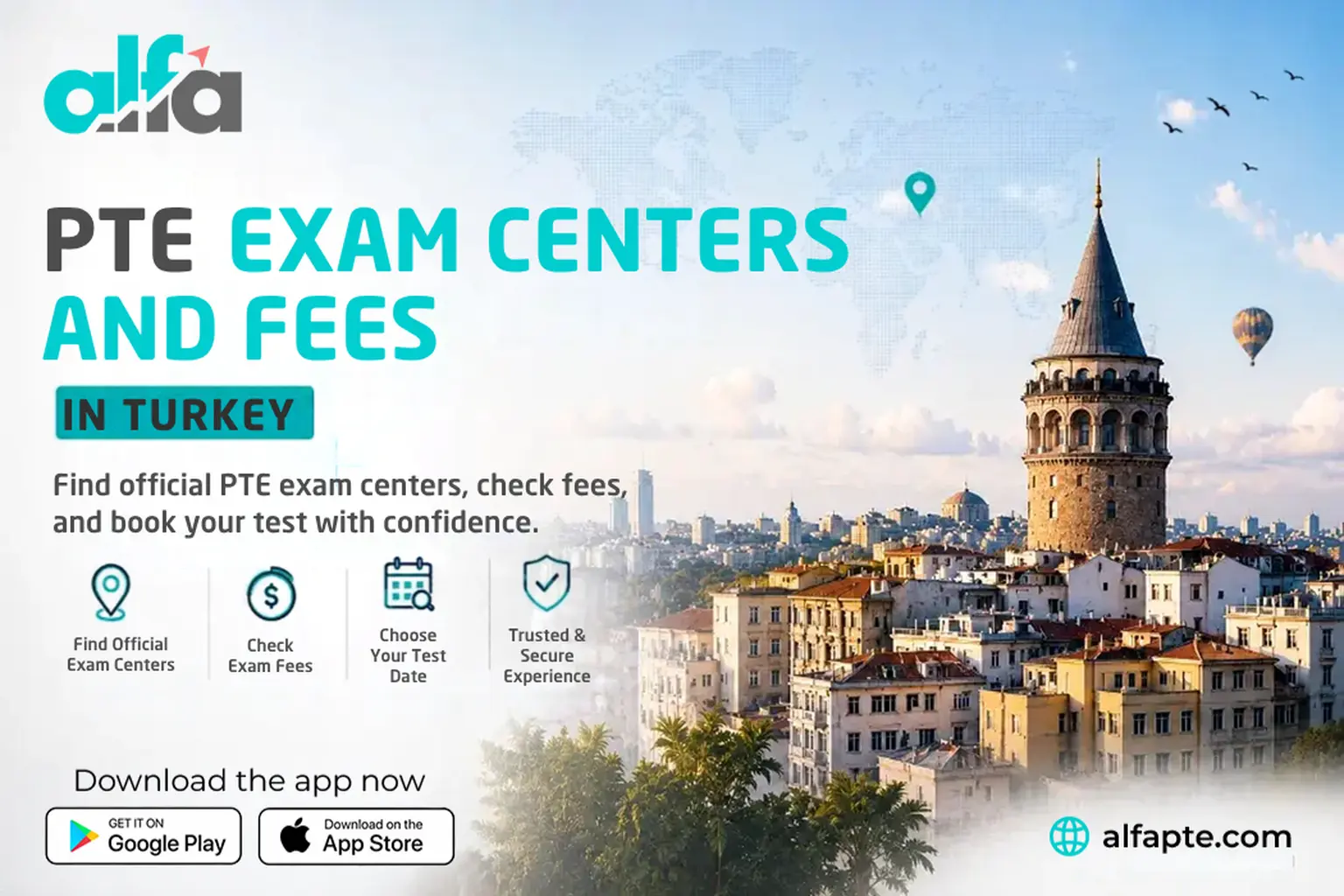 PTE Exam Centers and Fees in Turkey PTE Exam Centers and Fees in Turkey
